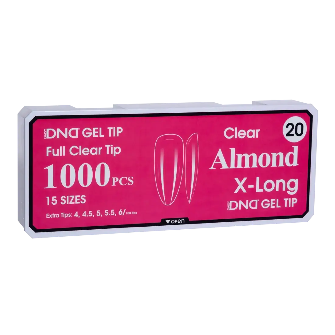 DND Soft Gel Tips - Almond X-Long #20