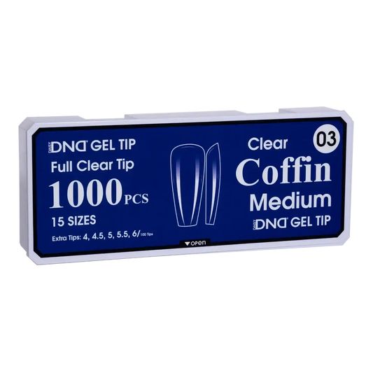 DND Soft Gel Tips - Coffin Medium #03