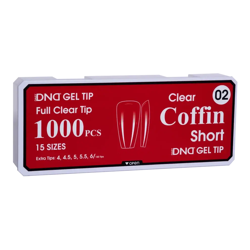 DND Soft Gel Tips - Coffin Short #02