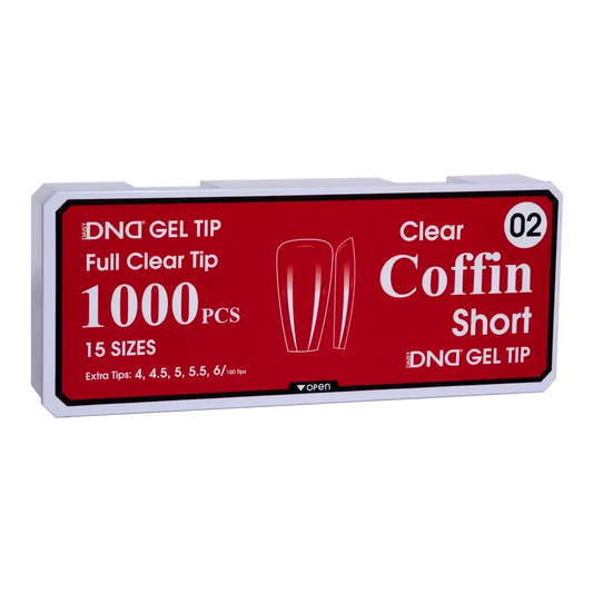 DND Soft Gel Tips - Coffin Short #02