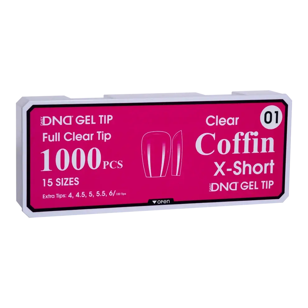DND Soft Gel Tips - Coffin X-Short #01