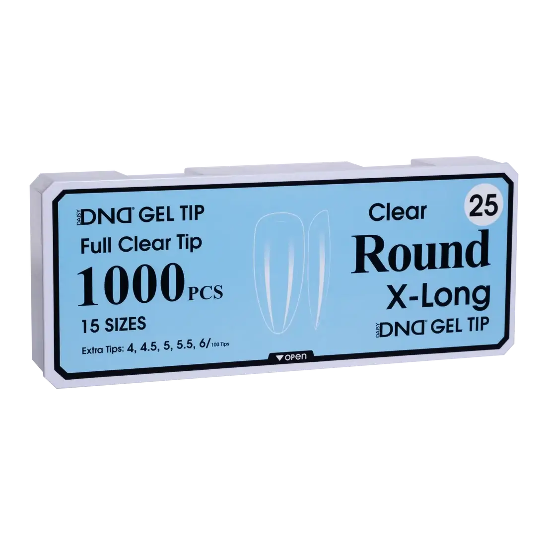 DND Soft Gel Tips - Round X-Long #25