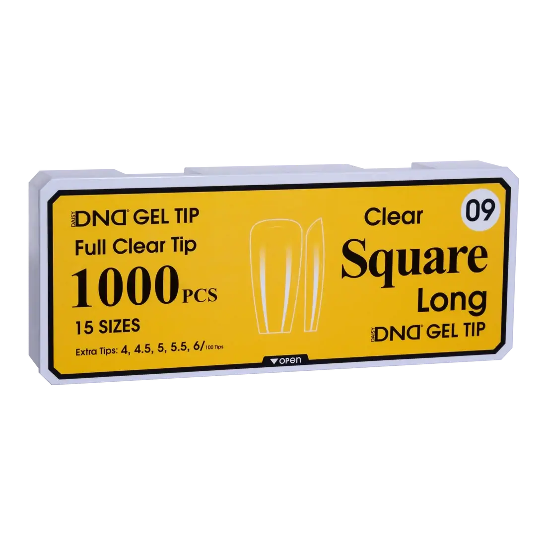 DND Soft Gel Tips - Square Long #09