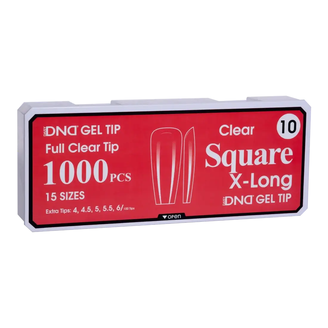 DND Soft Gel Tips - Square X-Long #10