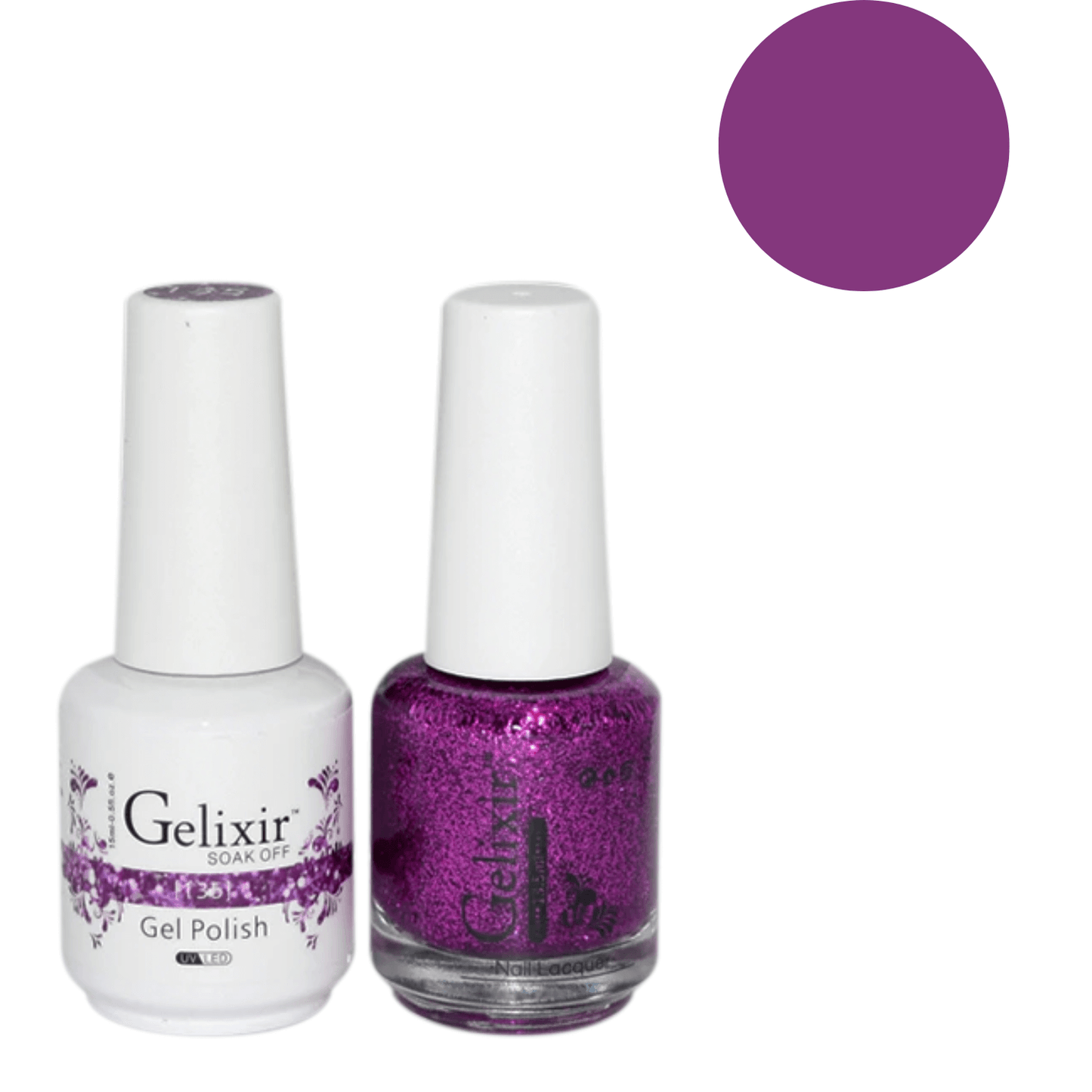 Gelixir Gel Polish & Nail Lacquer Duo - #135 - Premier Nail Supply 