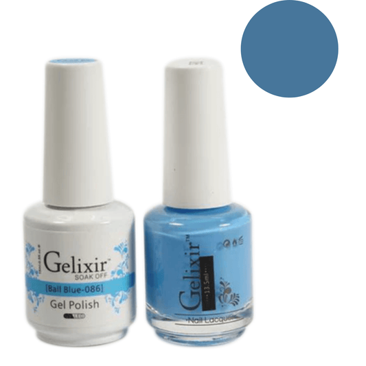 Gelixir Gel Polish & Nail Lacquer Duo Ball Blue - #86 - Premier Nail Supply 