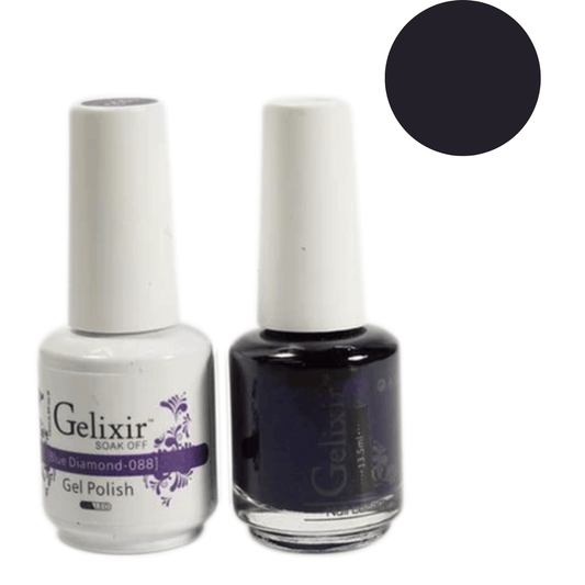 Gelixir Gel Polish & Nail Lacquer Duo Blue Diamond - #88 - Premier Nail Supply 