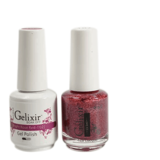 Gelixir Gel Polish & Nail Lacquer Duo Bright Rose - #102 - Premier Nail Supply 