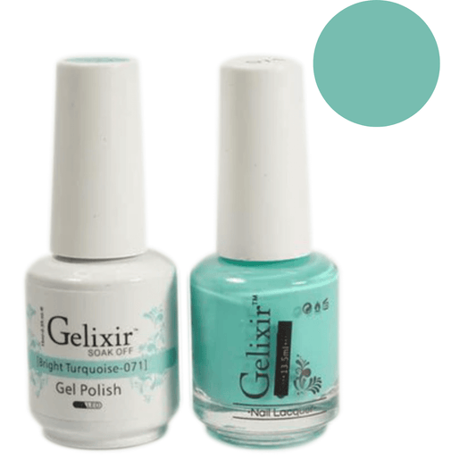 Gelixir Gel Polish & Nail Lacquer Duo Bright Turquoise - #71 - Premier Nail Supply 
