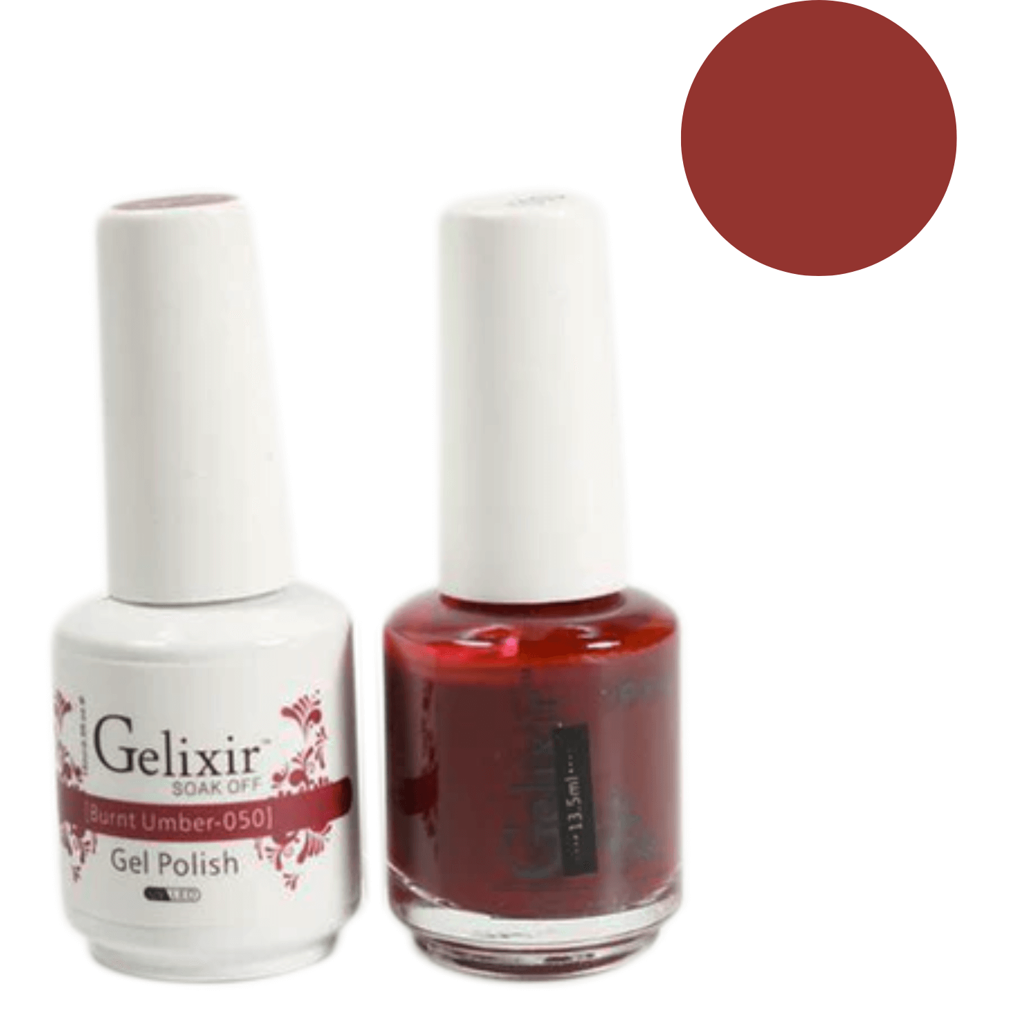 Gelixir Gel Polish & Nail Lacquer Duo Burnt Umber - #50 - Premier Nail Supply 