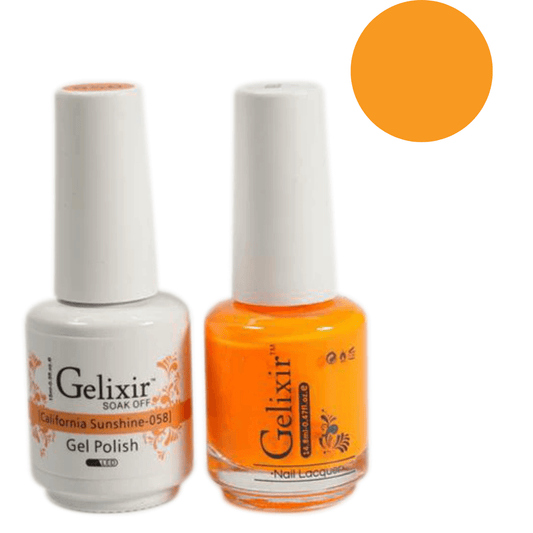 Gelixir Gel Polish & Nail Lacquer Duo California Sunshine - #58 - Premier Nail Supply 