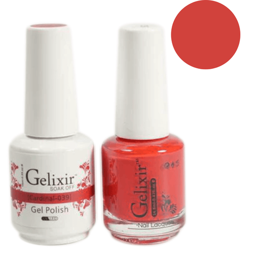Gelixir Gel Polish & Nail Lacquer Duo Cardinal - #39 - Premier Nail Supply 