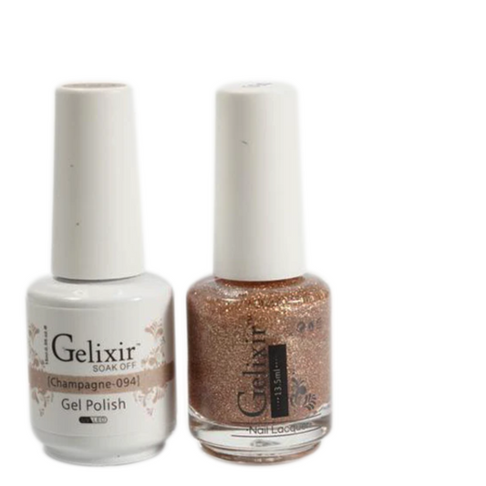 Gelixir Gel Polish & Nail Lacquer Duo Champagne - #94 - Premier Nail Supply 