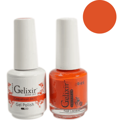 Gelixir Gel Polish & Nail Lacquer Duo Coquelicot - #61 - Premier Nail Supply 