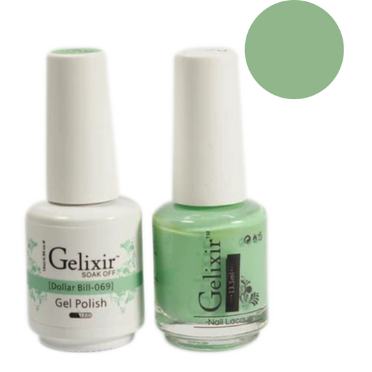 Gelixir Gel Polish & Nail Lacquer Duo Dollar Bill - #69 - Premier Nail Supply 