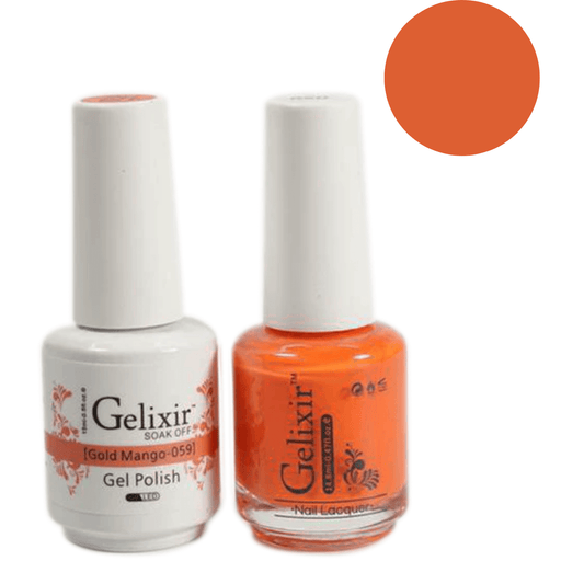 Gelixir Gel Polish & Nail Lacquer Duo Gold Mango - #59 - Premier Nail Supply 