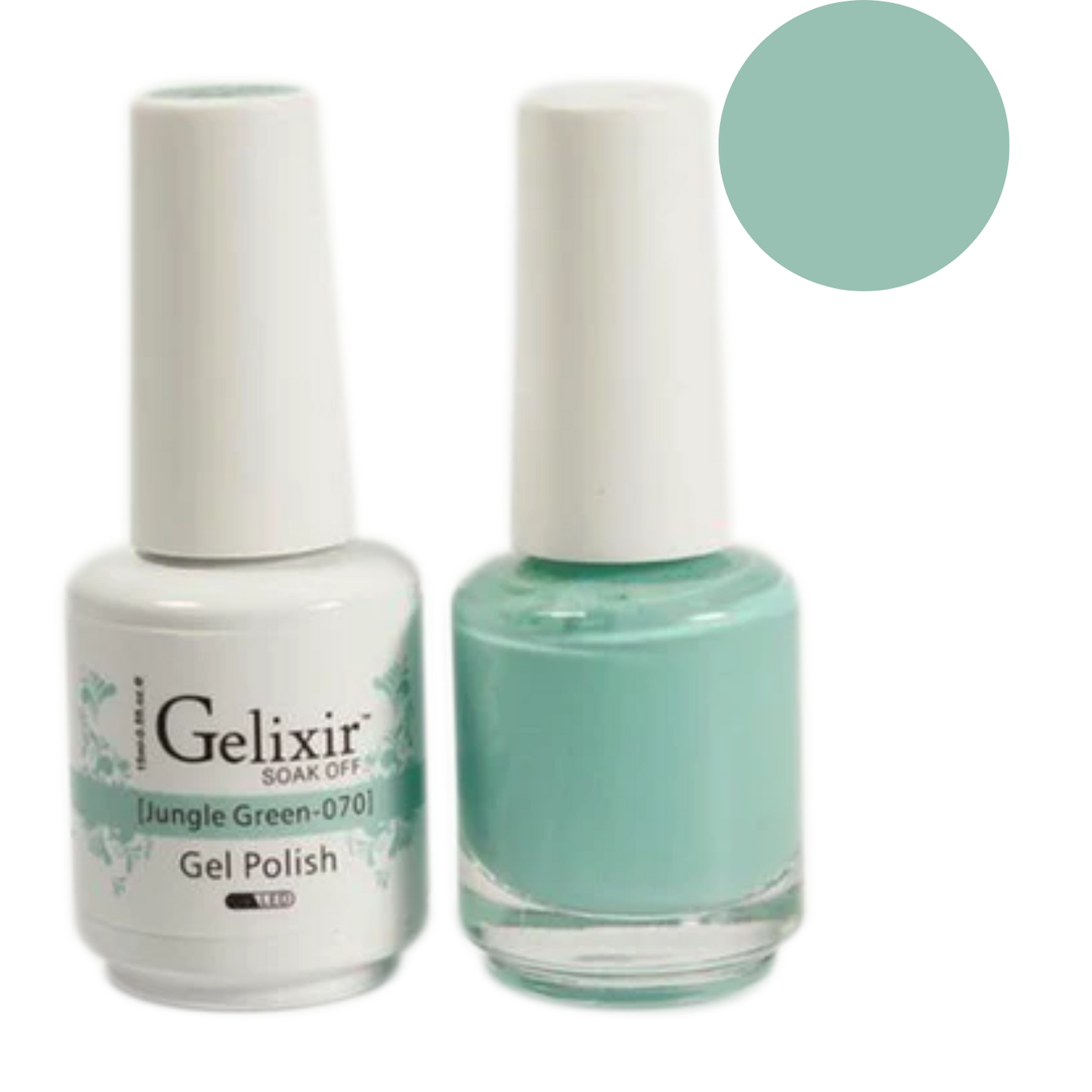 Gelixir Gel Polish & Nail Lacquer Duo Jungle Green - #70 - Premier Nail Supply 