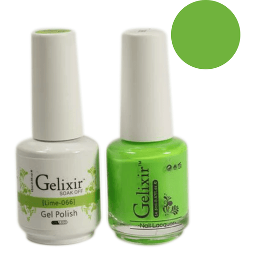 Gelixir Gel Polish & Nail Lacquer Duo Lime - #66 - Premier Nail Supply 