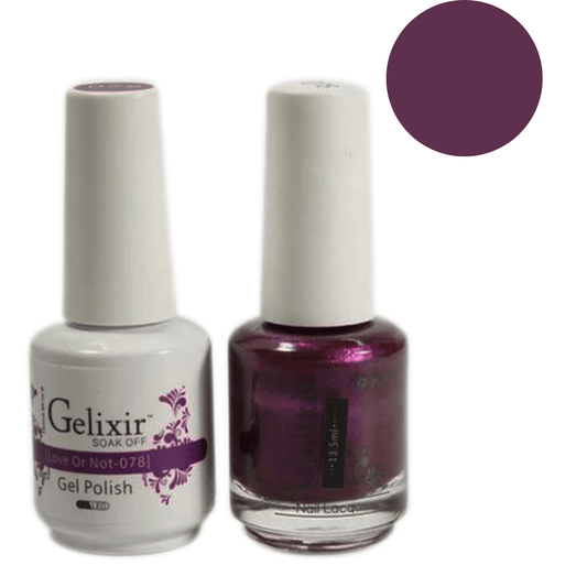 Gelixir Gel Polish & Nail Lacquer Duo Love or Not - #78 - Premier Nail Supply 
