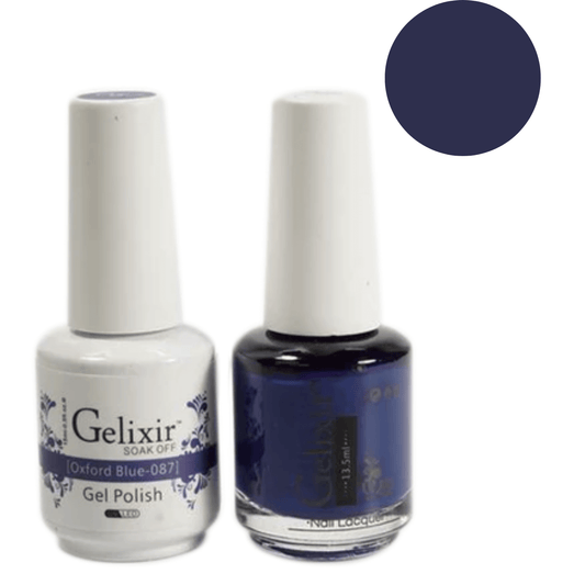 Gelixir Gel Polish & Nail Lacquer Duo Oxford Blue - #87 - Premier Nail Supply 