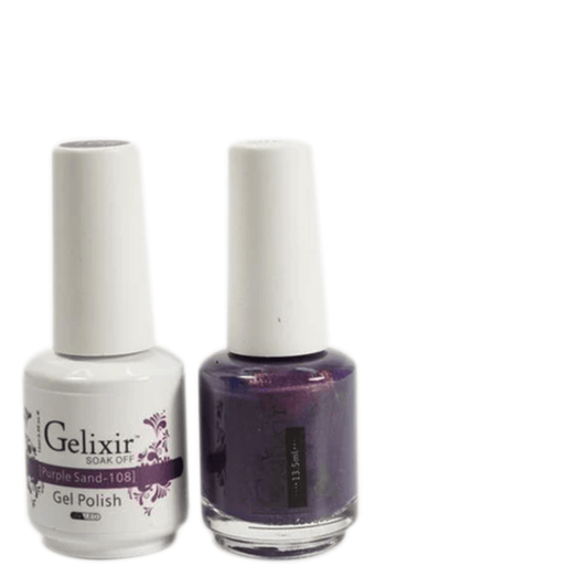 Gelixir Gel Polish & Nail Lacquer Duo Purple Sand - #108 - Premier Nail Supply 
