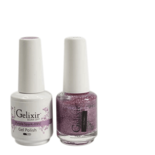 Gelixir Gel Polish & Nail Lacquer Duo Purple Spark - #95 - Premier Nail Supply 