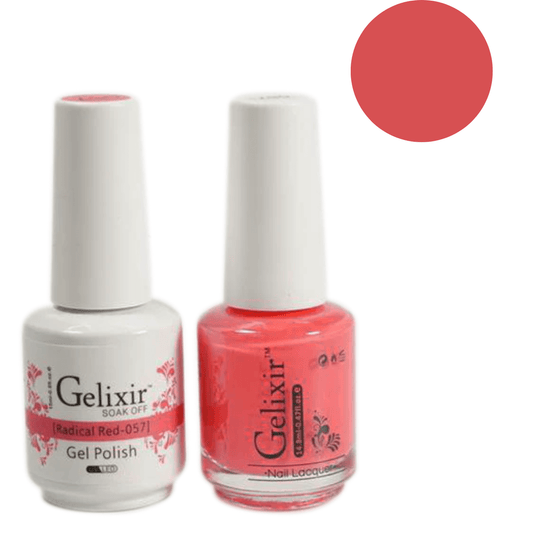 Gelixir Gel Polish & Nail Lacquer Duo Radical Red - #57 - Premier Nail Supply 