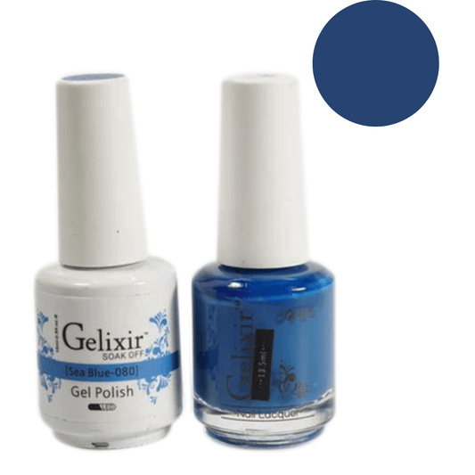 Gelixir Gel Polish & Nail Lacquer Duo Sea Blue - #80 - Premier Nail Supply 