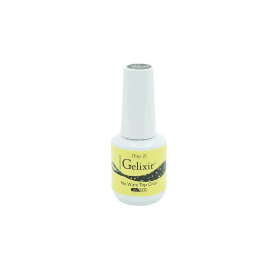 Gelixir No Wipe Topcoat with Glitter 0.5 oz - Premier Nail Supply 