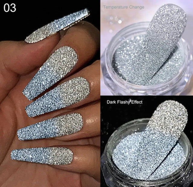 Temperature Reflective Chance Effect Gitter Powder - Premier Nail Supply 