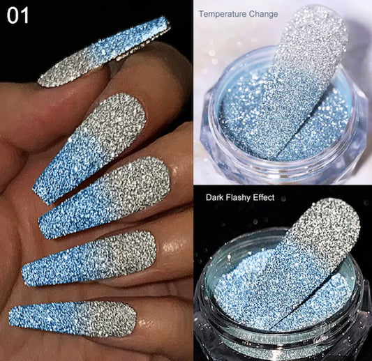 Temperature Reflective Chance Effect Gitter Powder - Premier Nail Supply 