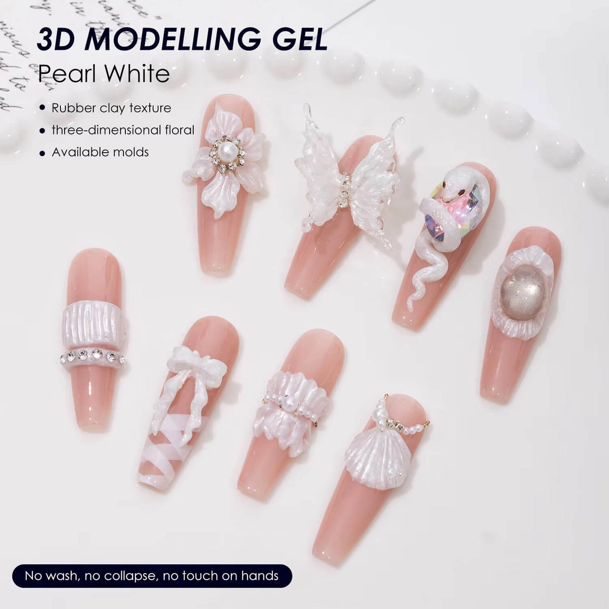 Medina 3D Pearl White Modeling Gel – Sculpting