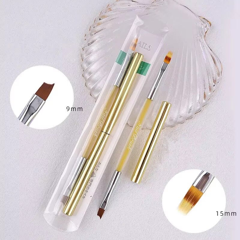 Dual-Ended French & Ombre Gel Nail Brush – Professional Nail Art Brush #1818-6
