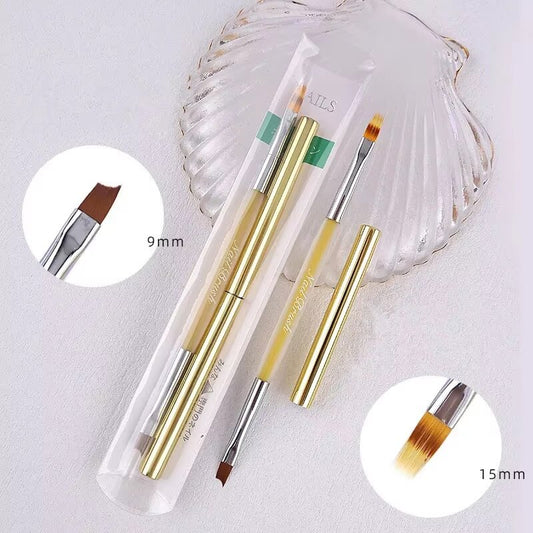 Dual-Ended French & Ombre Gel Nail Brush – Professional Nail Art Brush #1818-6