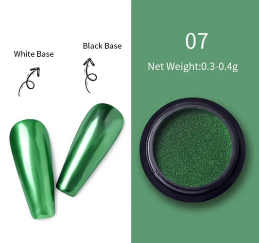 MEDINA Green Chrome Nail Powder - Premier Nail Supply 