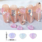 Nail Charm 3D Color Ocean Seashells 6grits/Box