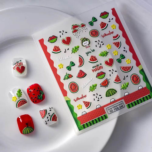 Nail Sticker Watermelon Fruits #5DFEB346