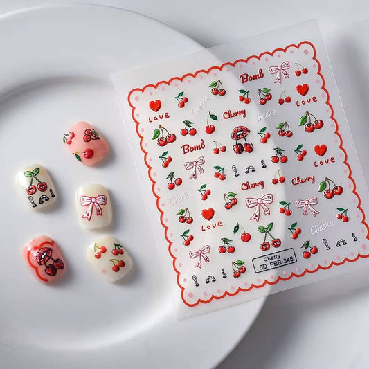Nail Sticker Red Cherry #5DFEB354