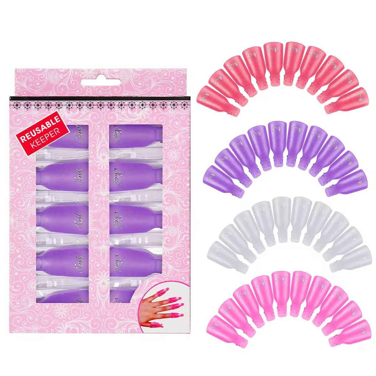 Nail Soak Off Clip Reusable 10bag/Bag