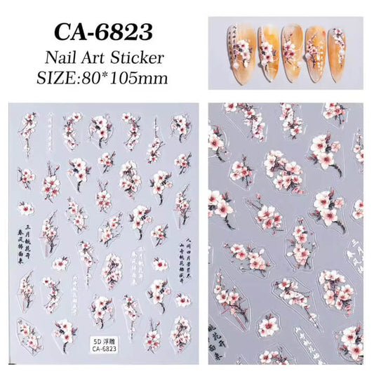 Nail Sticker 5D-Embossed Cherry Blossom 🌸 #5DCA6823
