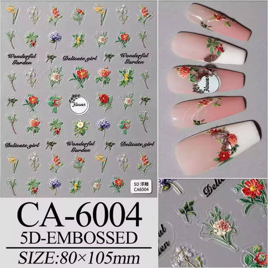 Nail Sticker Wonderful Garden Flower #5DCA6004