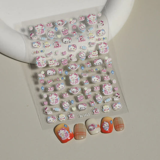 Nail Sticker 5D Embossed Pink #SL1023