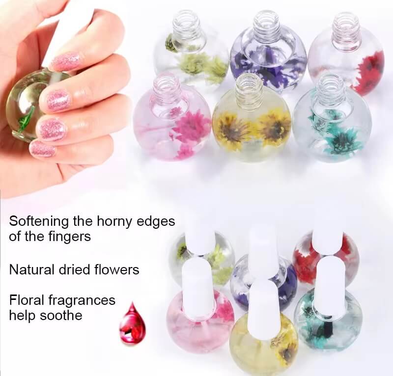 Cuticle Oil for Nails, Hydrating, Moisturizing, Scented with Flower 1pcs