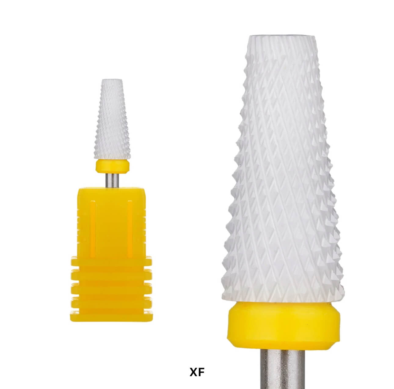 Ceramic Nail Drill Bit Umbrella White - Premier Nail Supply 