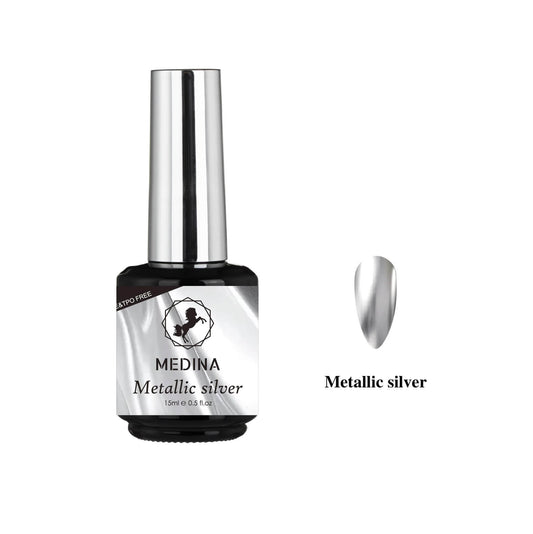 Medina - Mettalic Silver Chrome Gel Polish 15ml