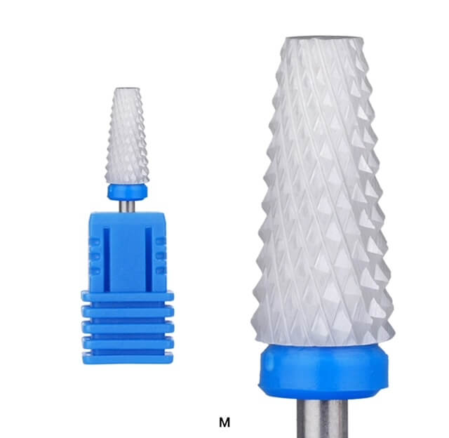 Ceramic Nail Drill Bit Umbrella White - Premier Nail Supply 