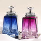 Glass Pump Dispenser Liquid Bottle Blue or Purple #9374-14