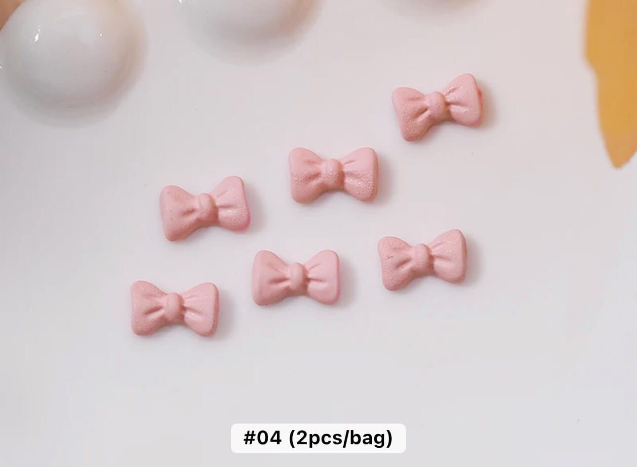 Nail Charm Small Pink Bow 2pcs/bag - Premier Nail Supply 