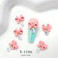 Nail Charm Bow with Diamond 2pcs/bag - Premier Nail Supply 