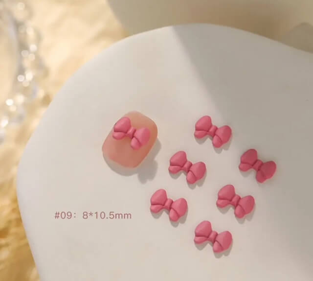 Nail Charm Pink Bow 2pcs/bag - Premier Nail Supply 